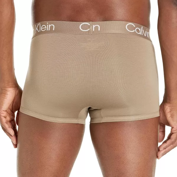 Calvin Klein Mens Ultra Soft Modern Modal TrunkNatural Gray  Spring Onion  Frosted Fern