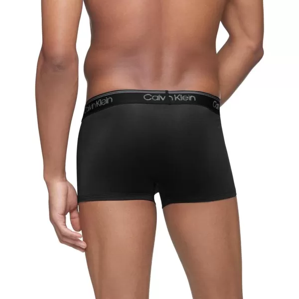 Calvin Klein Mens Underwear Micro Stretch 3 Pack Trunk3 Black