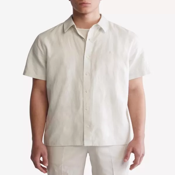 Calvin Klein Mens Woven TopWhite Onyx