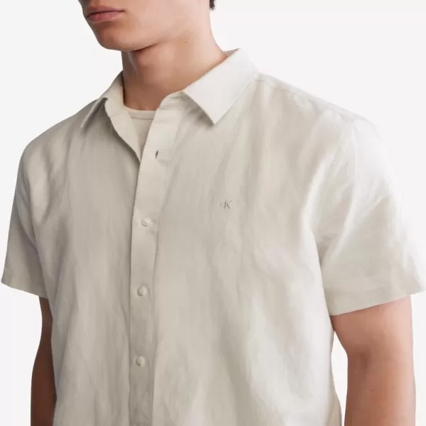 Calvin Klein Mens Woven TopWhite Onyx