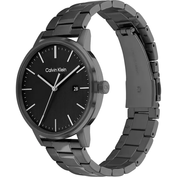 Calvin Klein Unisex Quartz Watch Sleek SimplicityBlack 43