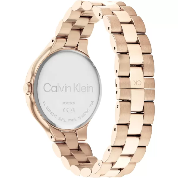 Calvin Klein Unisex Quartz Watch Sleek SimplicityCarnation Gold 38