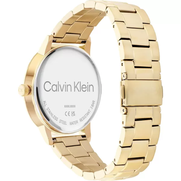 Calvin Klein Unisex Quartz Watch Sleek SimplicityGold 43