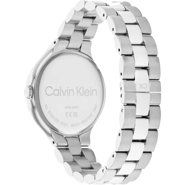 Calvin Klein Unisex Quartz Watch Sleek SimplicitySilver 38