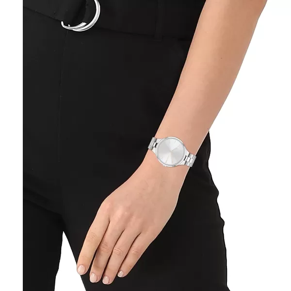 Calvin Klein Unisex Quartz Watch Sleek SimplicitySilver 38