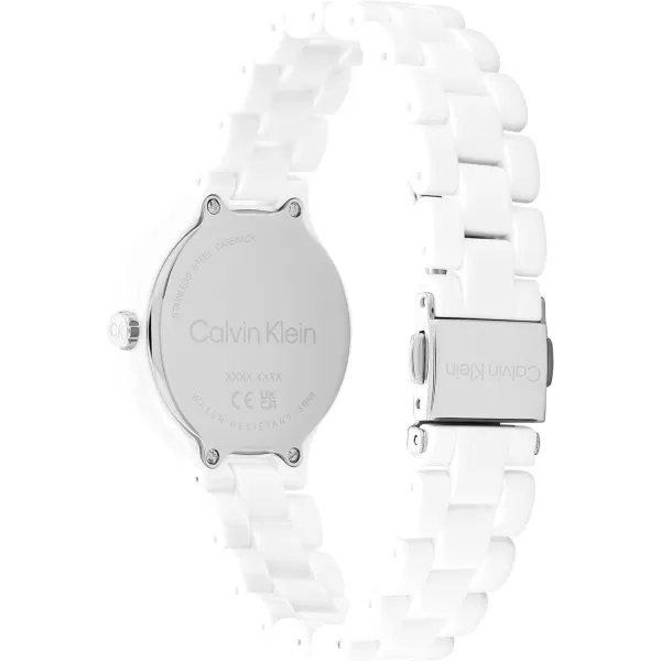 Calvin Klein Unisex Quartz Watch Sleek SimplicityWhite 32