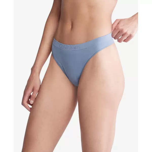 Calvin Klein Womens Bonded Flex MidRise ThongFlint Stone