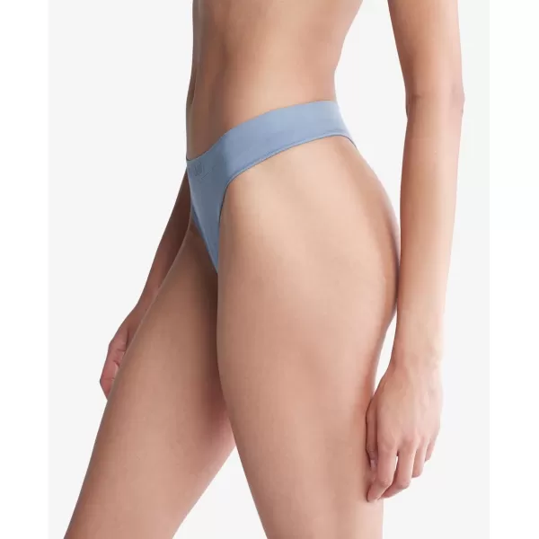 Calvin Klein Womens Bonded Flex MidRise ThongFlint Stone