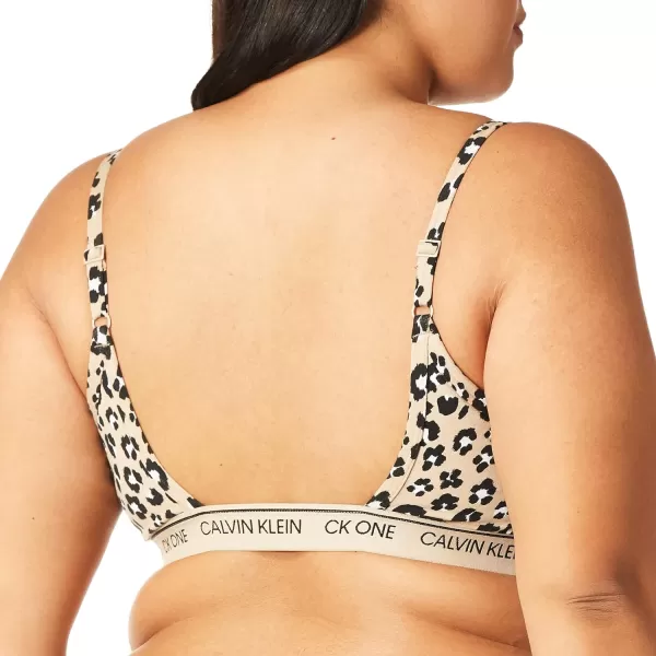 Calvin Klein Womens CK One Cotton Unlined BraletteStephen Animal Print