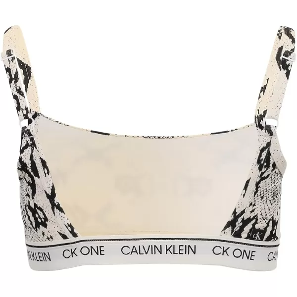 Calvin Klein Womens CK One Cotton Unlined BraletteVariant Snake Print