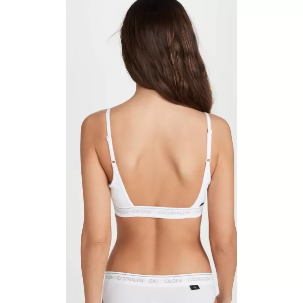 Calvin Klein Womens CK One Cotton Unlined BraletteWhite