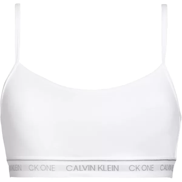 Calvin Klein Womens CK One Cotton Unlined BraletteWhite