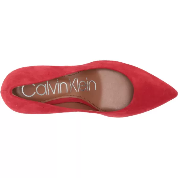 Calvin Klein Womens Gayle PumpRed Suede 610