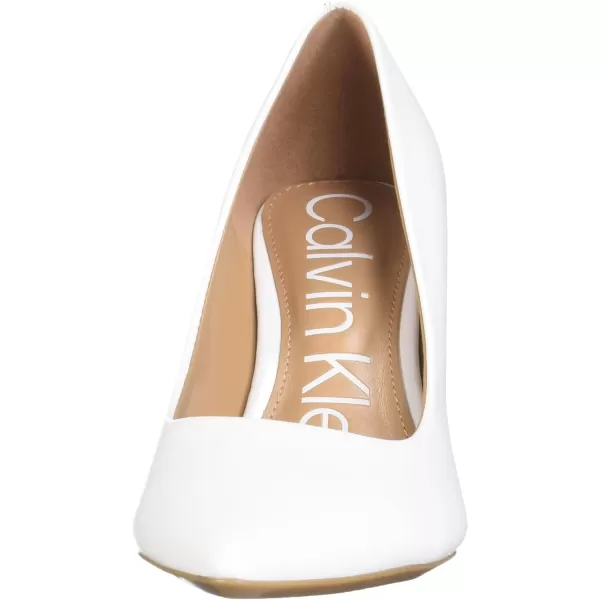 Calvin Klein Womens Gayle PumpWhite Leather 112