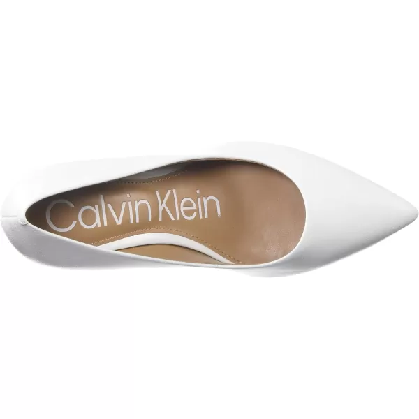 Calvin Klein Womens Gayle PumpWhite Leather 112