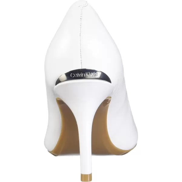 Calvin Klein Womens Gayle PumpWhite Leather 112