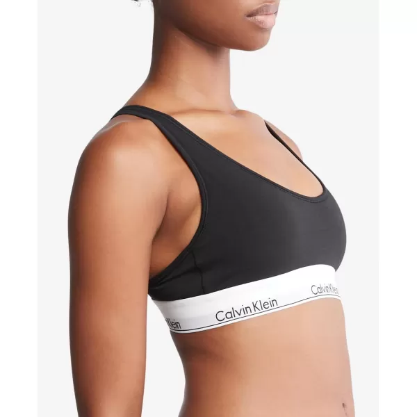 Calvin Klein Womens Modern Cotton Lightly Lined Scoopneck BraletteBlack