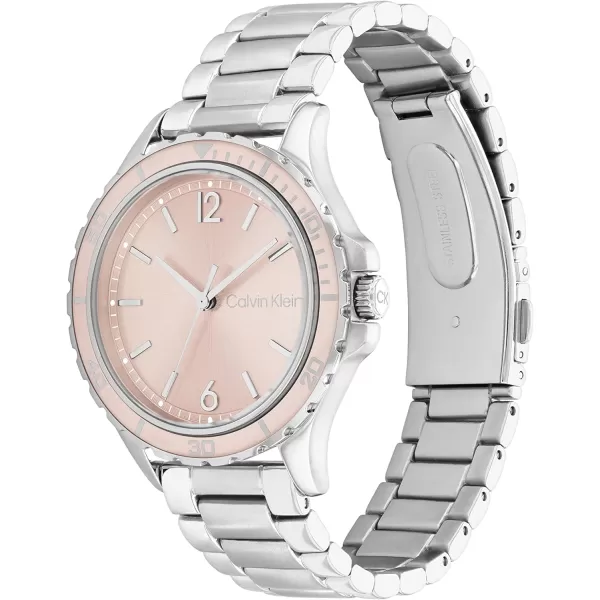 Calvin Klein Womens Quartz Watches Elegance and TimelessnessBlushSilver