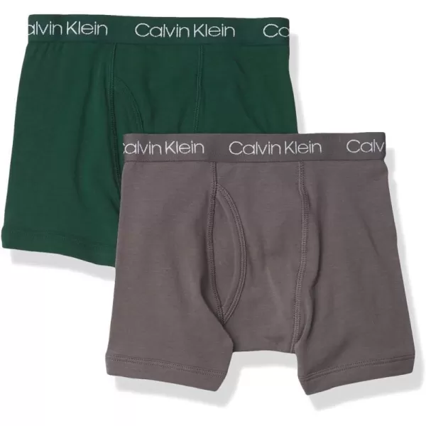 Calvin Klein Boys 2 Pack Boxer Briefs  Premium Cotton ComfortBlackCamo