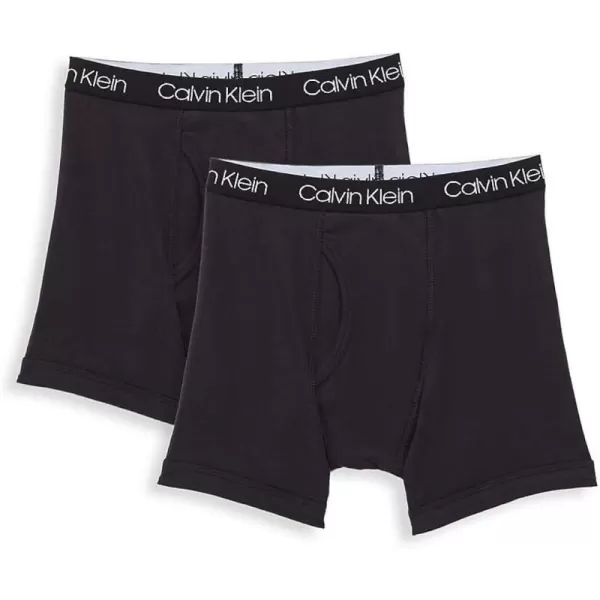 Calvin Klein Boys 2 Pack Boxer Briefs  Premium Cotton ComfortBlackro5133ab1B