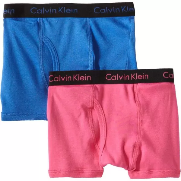 Calvin Klein Boys 2 Pack Boxer Briefs  Premium Cotton ComfortBluePink