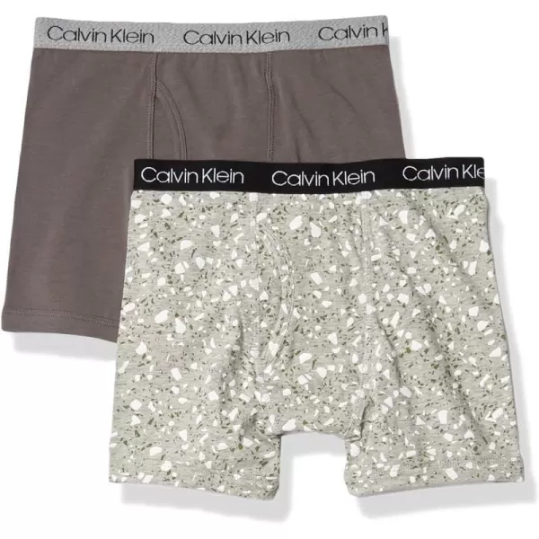 Calvin Klein Boys 2 Pack Boxer Briefs  Premium Cotton ComfortCrkGrymrb