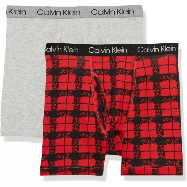 Heather Grey/Red Plaid