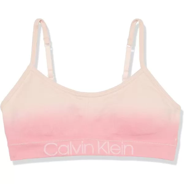 Calvin Klein Girls Seamless Wirefree Comfort Bralette BraCk Icon Logo Pink