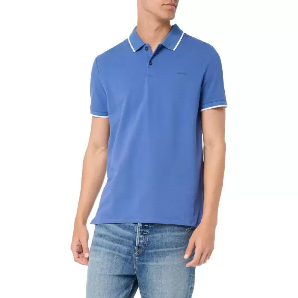 Calvin Klein Mens Liquid Cotton Polo ShirtTrue Navy