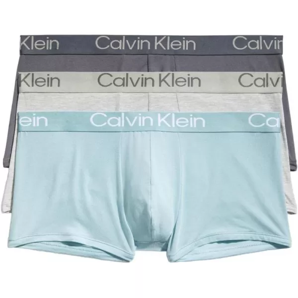 Calvin Klein Mens Ultra Soft Modern Modal TrunkTourmaline  Grey Heather  Sleek Grey