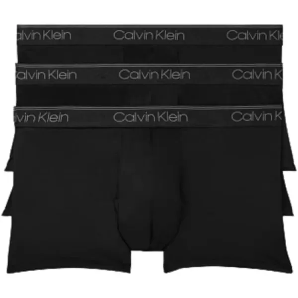 Calvin Klein Mens Underwear Micro Stretch 3 Pack Trunk3 Black