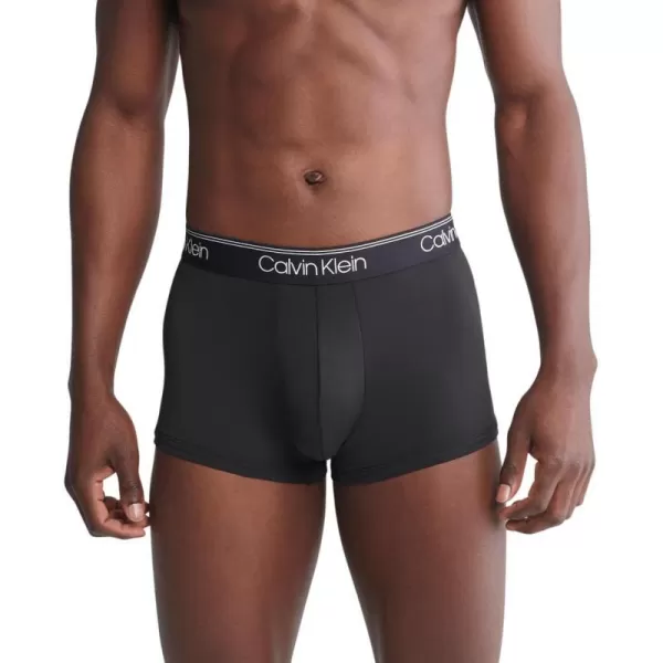 Calvin Klein Mens Underwear Micro Stretch 3 Pack TrunkArona  Chesapeake Bay  Black