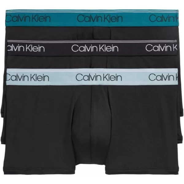 Calvin Klein Mens Underwear Micro Stretch 3 Pack TrunkBlack Bodies W Black  Arona  Chesapeake Bay Wb