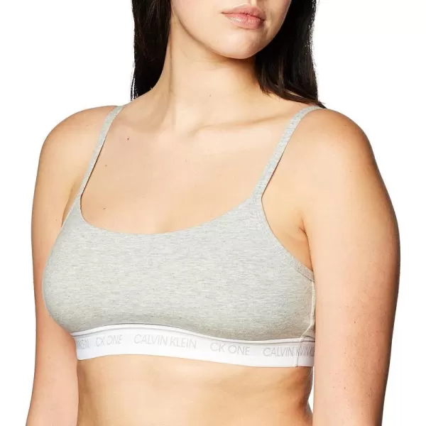 Calvin Klein Womens CK One Cotton Unlined BraletteGrey Heather