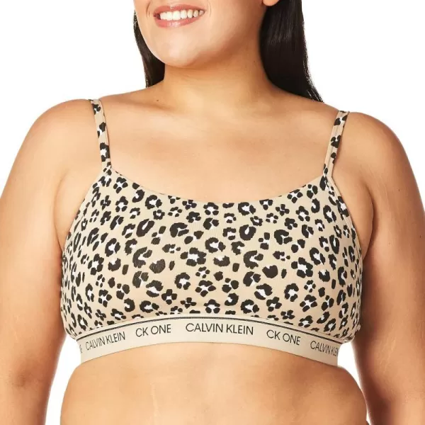 Calvin Klein Womens CK One Cotton Unlined BraletteStephen Animal Print