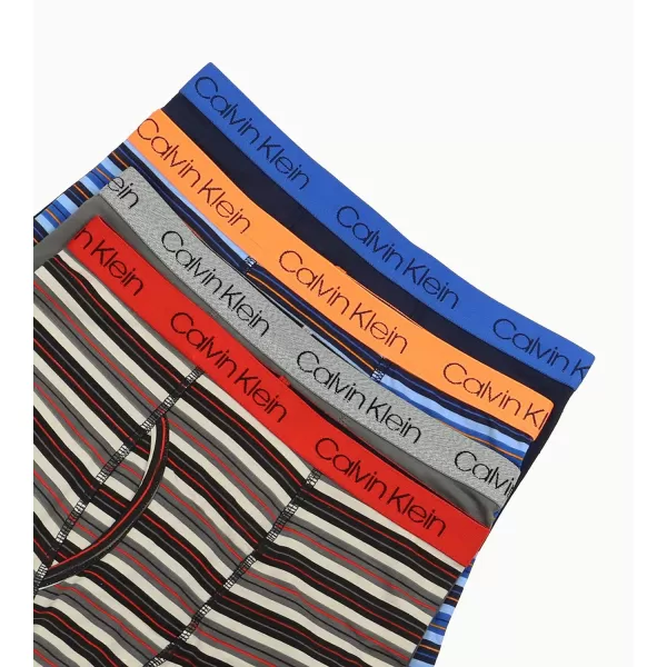 Calvin Klein Boys Underwear 4 Pack Boxer Brief Value PackCool StripeBlack Stripe