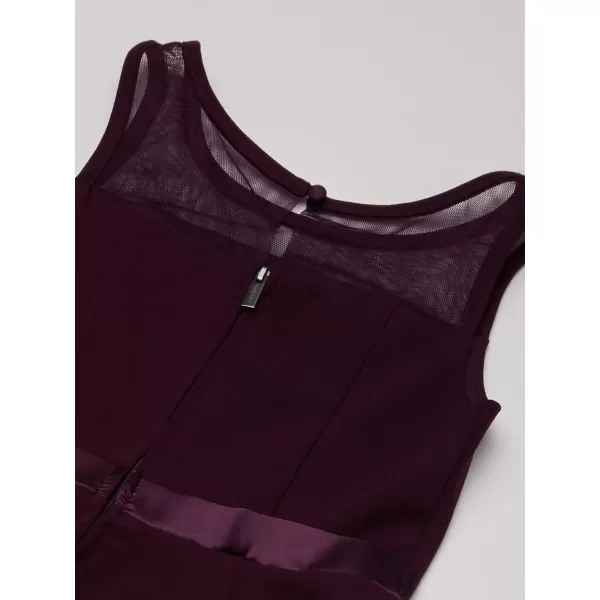 Calvin Klein Girls Sleeveless Party Dress Fit and Flare Silhouette Round Neckline amp Back Zip ClosureDark Purple