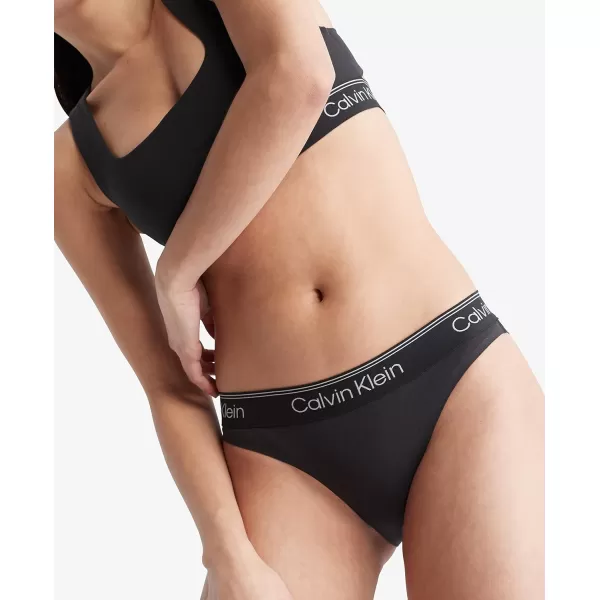 Calvin Klein Womens Athletic Tanga PantiesBlack