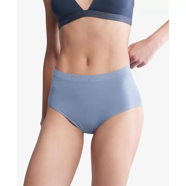 Calvin Klein Womens Bonded Flex Seamless High Rise BriefFlint Stone