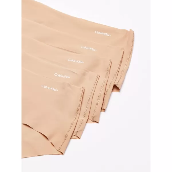 Calvin Klein Womens Invisibles Seamless Hipster Panties MultipackLight Caramel