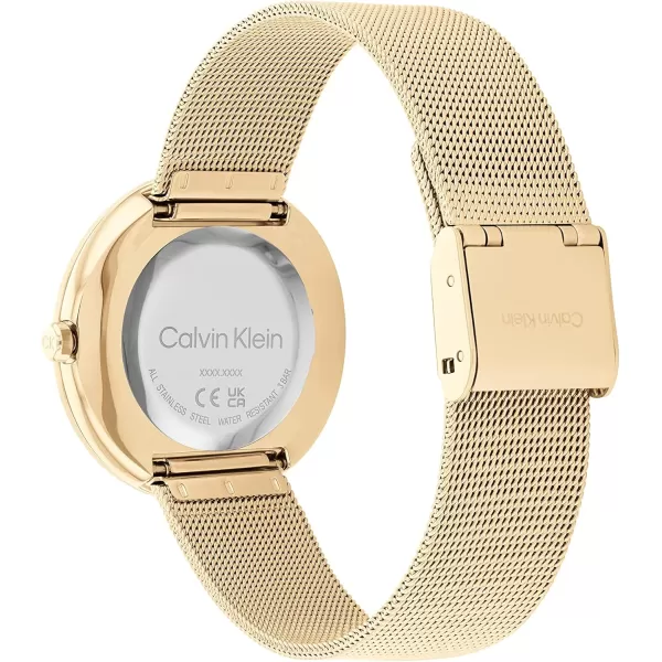 Calvin Klein Womens Quartz Watches Feminine FinesseBlackGold