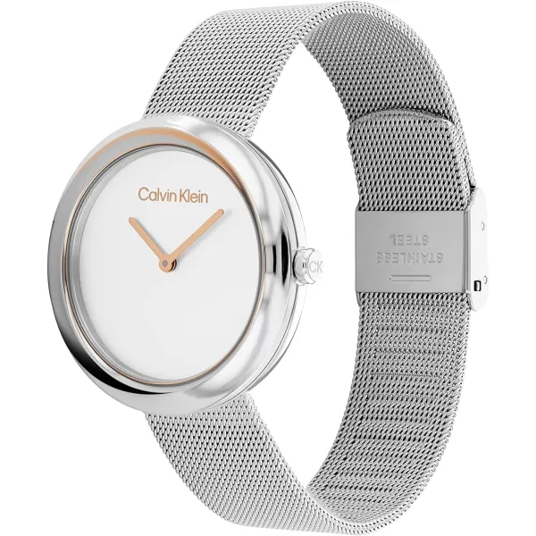 Calvin Klein Womens Quartz Watches Feminine FinesseSilver