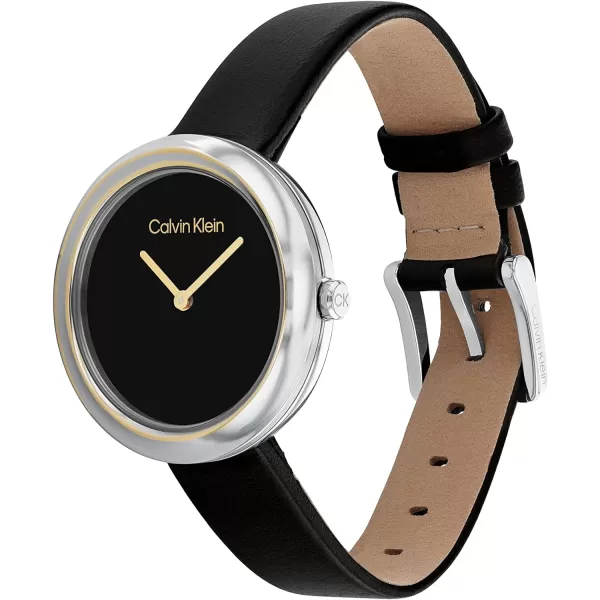 Calvin Klein Womens Quartz Watches Feminine FinesseTwo ToneBlack