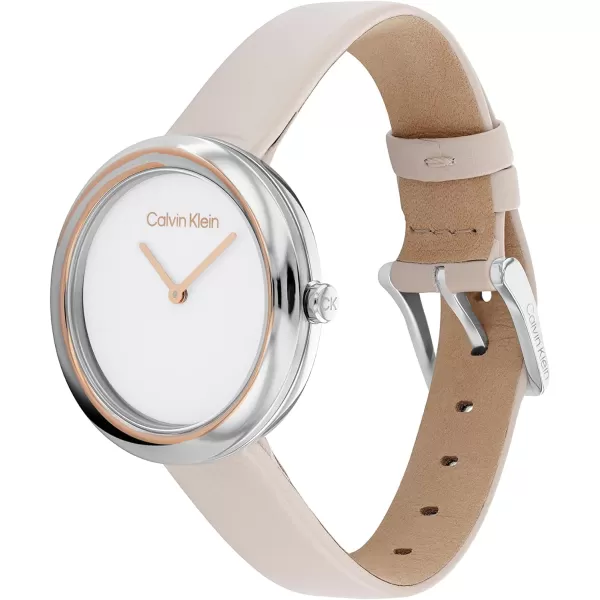 Calvin Klein Womens Quartz Watches Feminine FinesseTwo ToneWhite