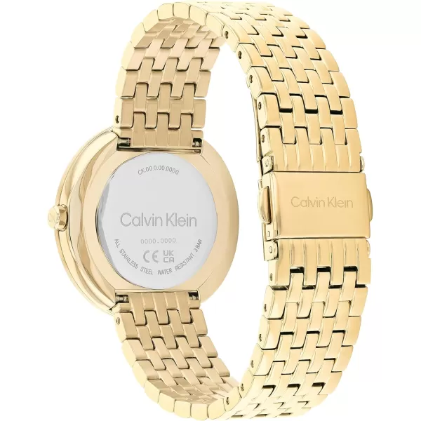 Calvin Klein Womens Quartz Watches Feminine FinesseWhite Mother of PearlGold