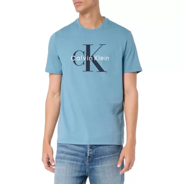 Calvin Klein Mens Graphic TeeBlue Beam