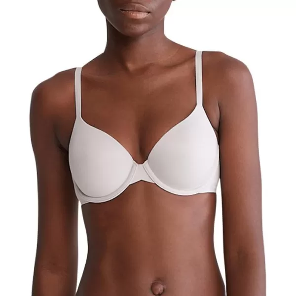 Calvin Klein Womens Perfectly Fit Lightly Lined Tshirt Bra With Memory TouchCloud Gray