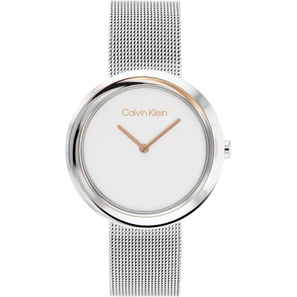 Calvin Klein Womens Quartz Watches Feminine FinesseSilver