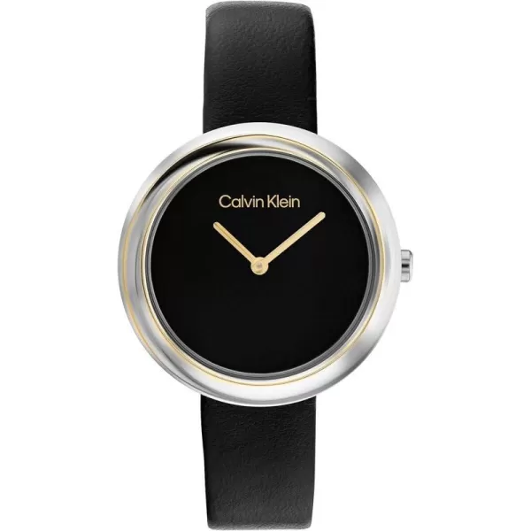 Calvin Klein Womens Quartz Watches Feminine FinesseTwo ToneBlack