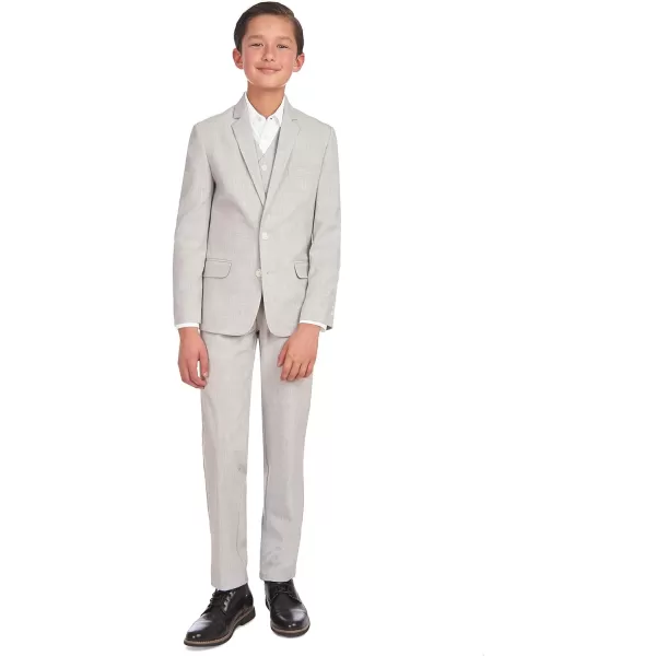 Calvin Klein Boys 3Piece Formal Suit SetSilver Metal